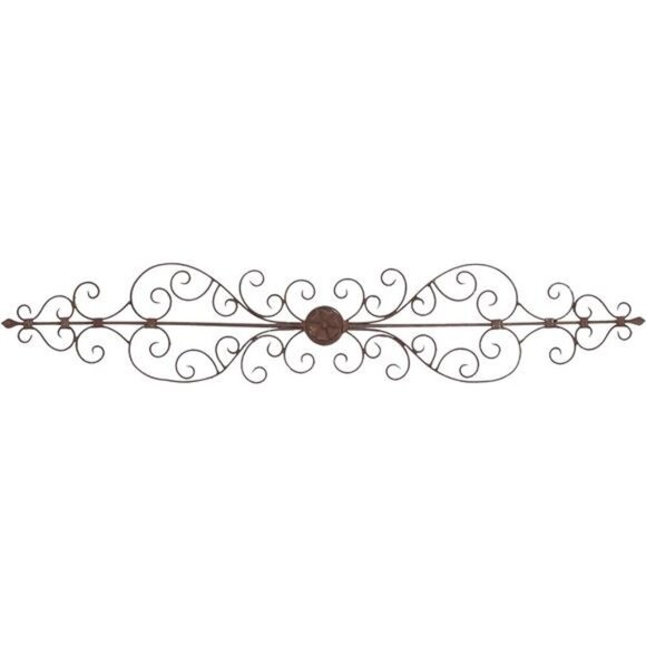 Glitzhome 23.75 in. H Traditional Iron Scroll Wall Decor  Deco 79 Metal Scroll Home Wall Decor Wall Sculpture, Wall Art